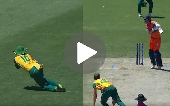 [Watch] Anrich Nortje's 'Full-Throated Screamer' Ends Bas de Leede's Stay; NED Crumble Vs SA
